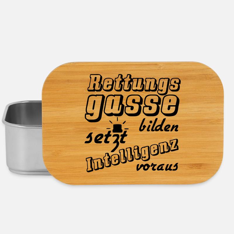 Rettungsgasse Spruch Auto Verkehr Medizin Geschenk - Lunch Box - Silber
