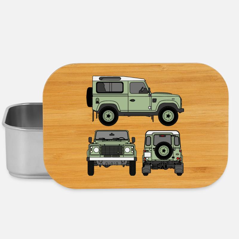 Defender 90 - Côtés - Boîte à goûter - argent