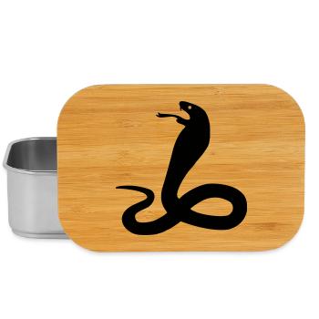 Cobra Schlange Brillenschlange - Lunch Box - Silber - Vorne