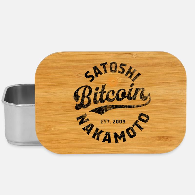 Bitcoin Satoshi Nakamoto - Lunch Box - Silber