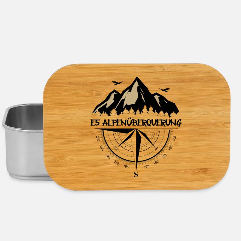 E5 Alpenüberquerung - Lunch Box - Silber