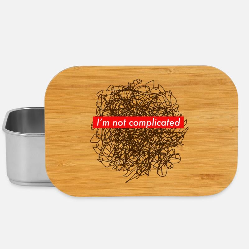 Spruch kompliziert verwirrt einfach cool chaos lol - Lunch Box - Silber