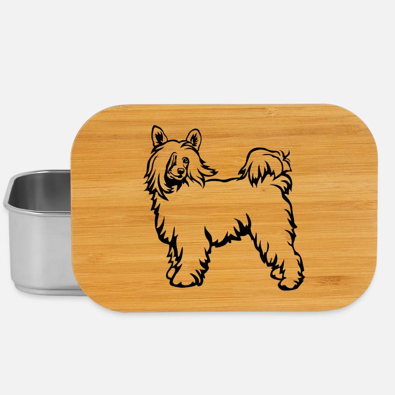 Chinese Crested Powderpuff - Lunch Box - Silber