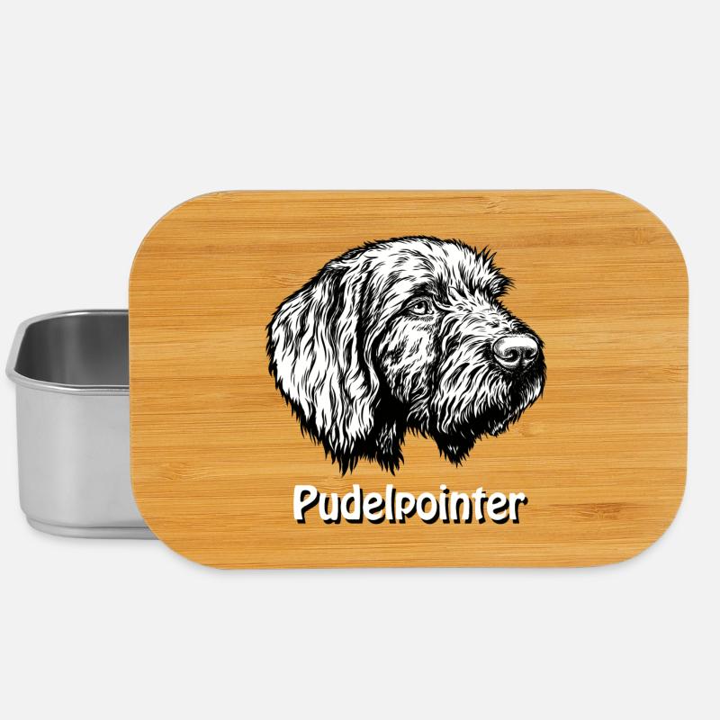 Pudelpointer Portrait - Lunch Box - Silber