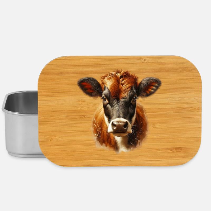 Vache - Boîte à goûter - argent