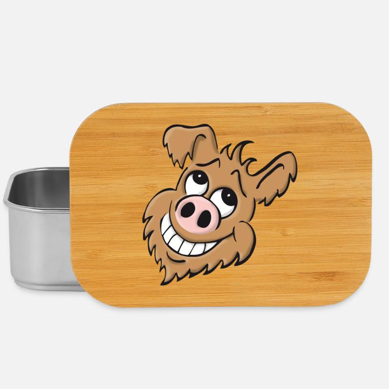 Chien cochon - rire - Boîte à goûter - argent