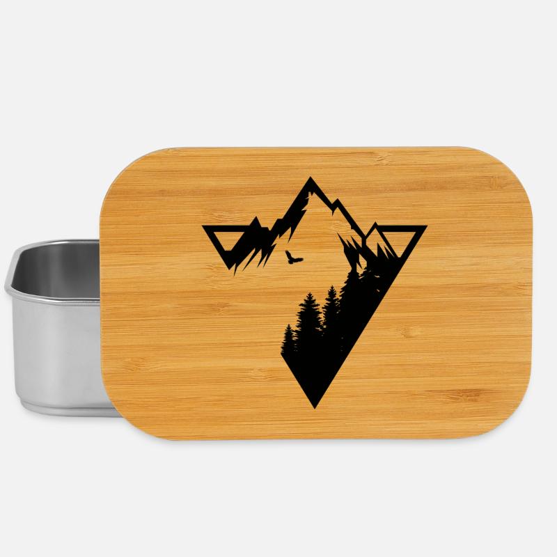 Mountain - Lunch Box - silver