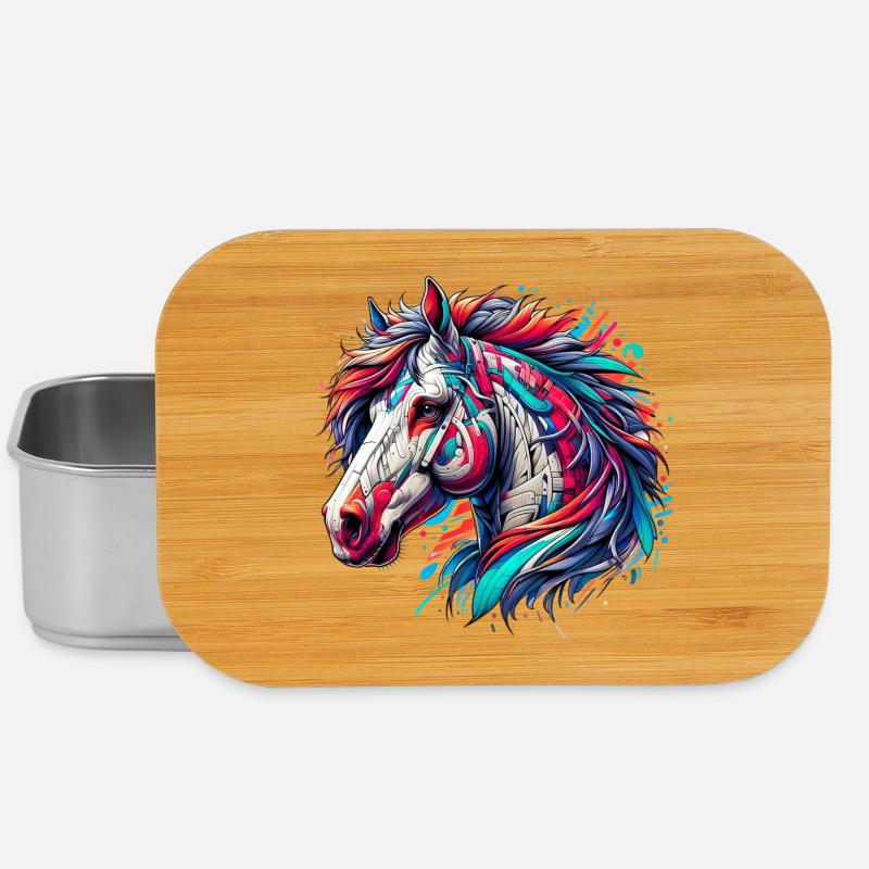 Pferd - Lunch Box - Silber