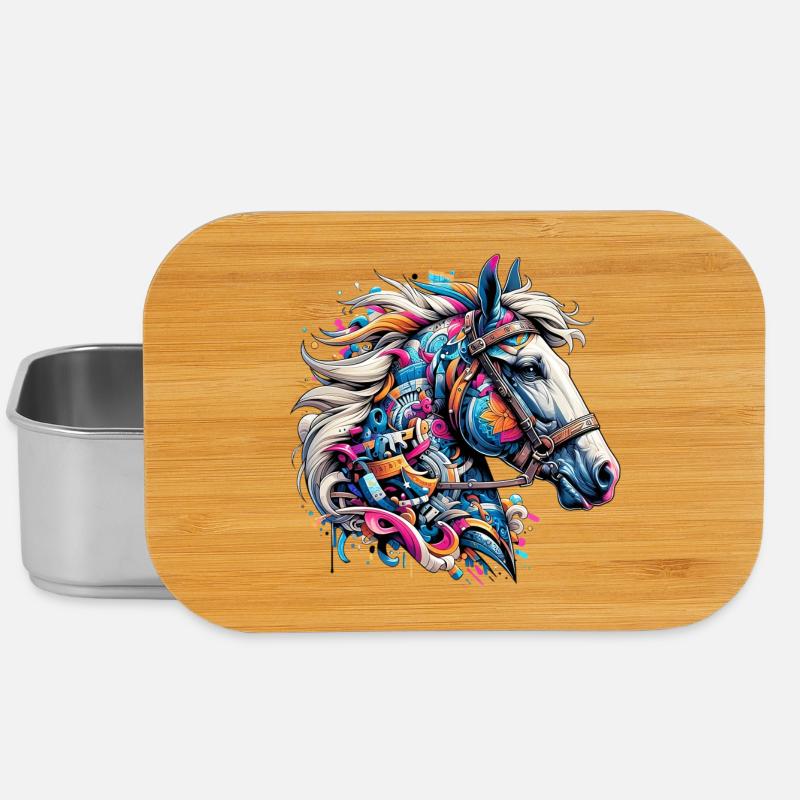 Pferd - Lunch Box - Silber