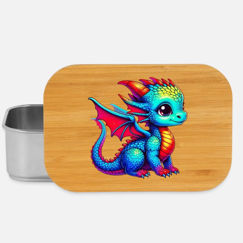 Drache - Lunch Box - Silber