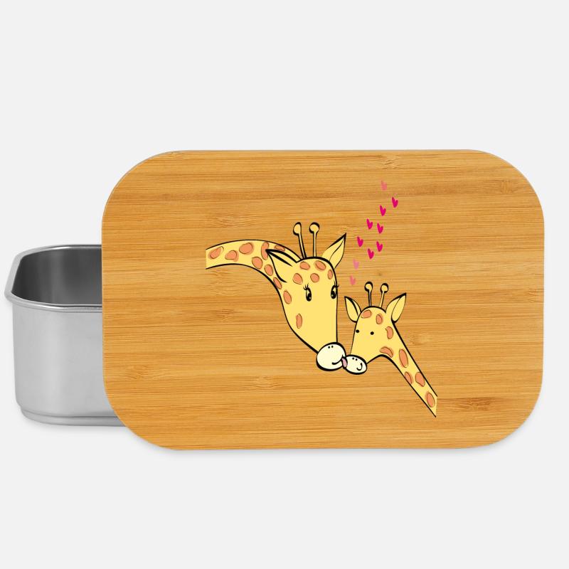 Giraffen in Love - Lunch Box - Silber