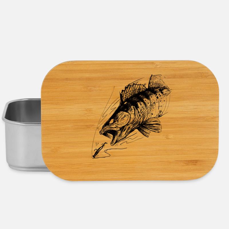 Fisch des Lebens! - Angeltshirt Zanderangriff 2 - Lunch Box - Silber