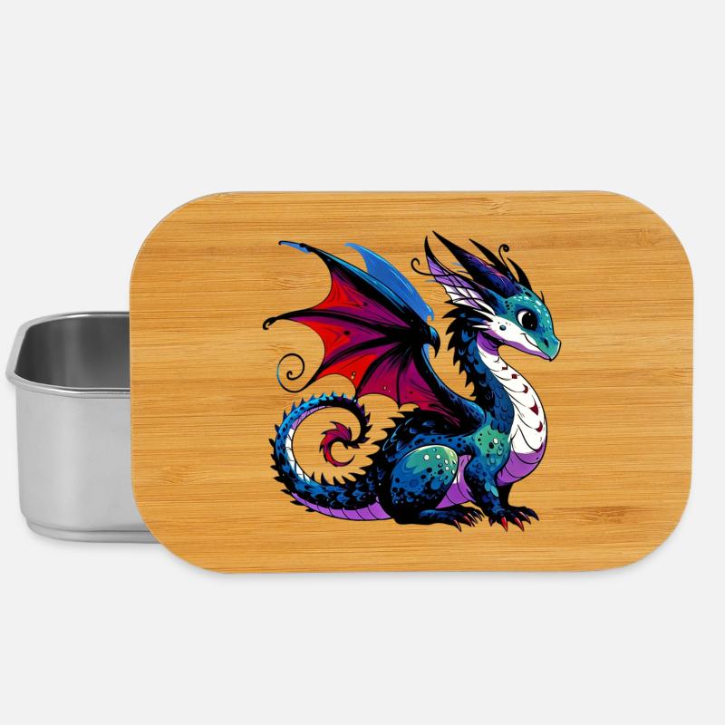 Drache - Lunch Box - Silber