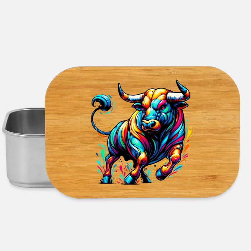 Stier - Lunch Box - Silber