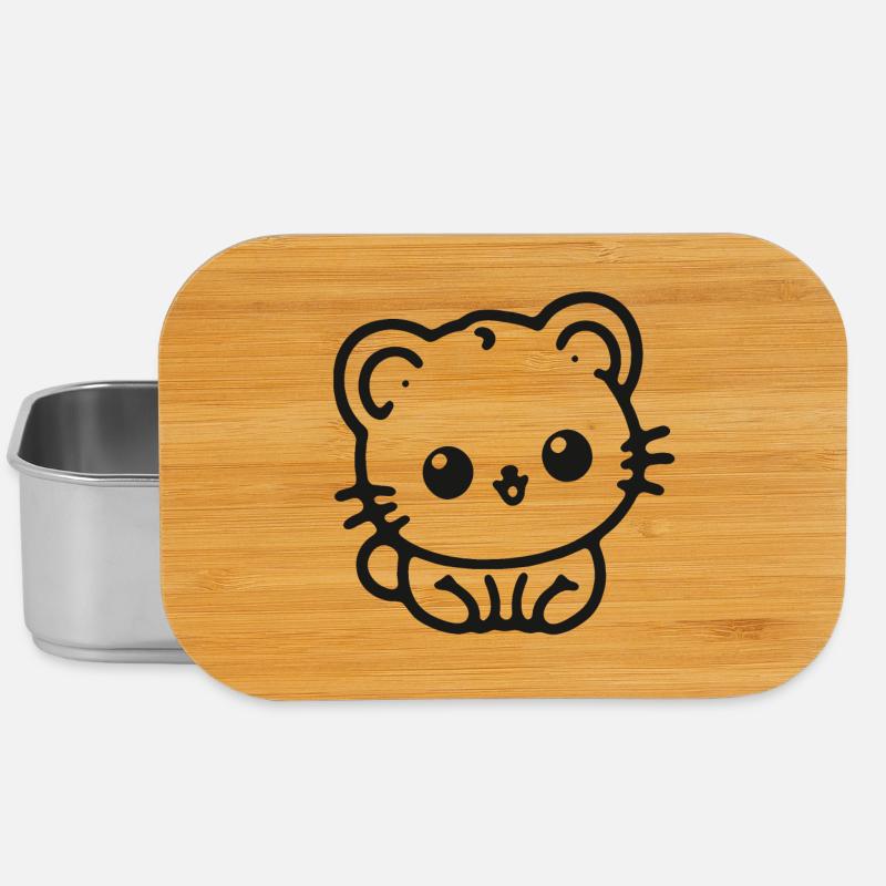 Kuschelpanda Kontur - Lunch Box - Silber