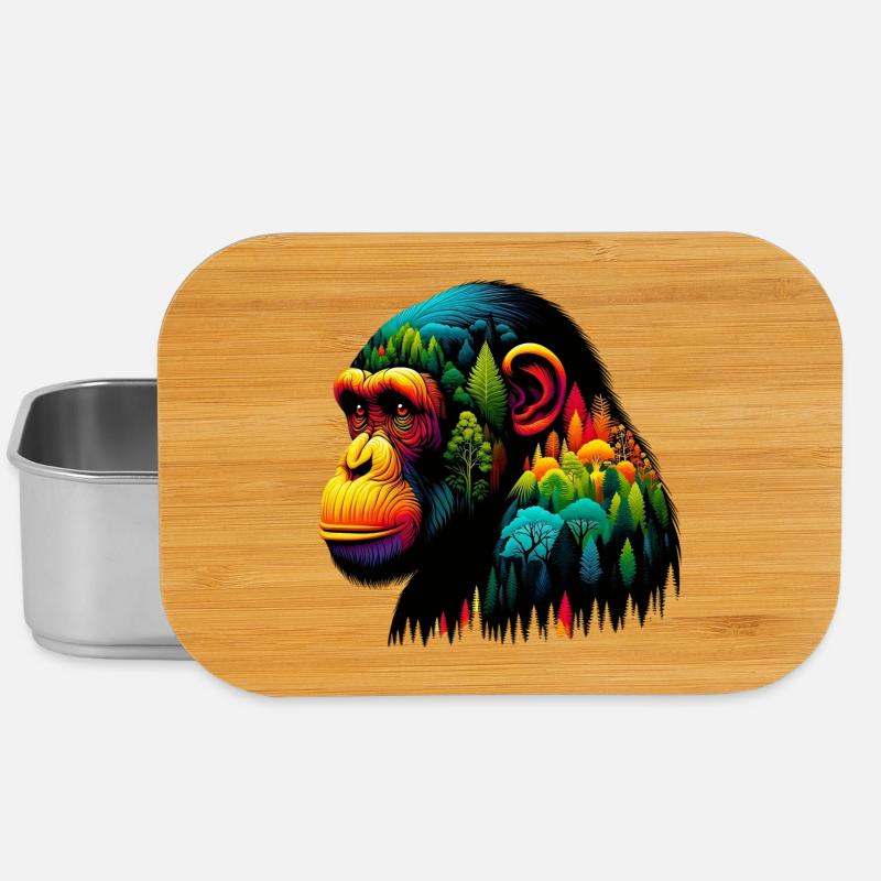 Affe - Lunch Box - Silber