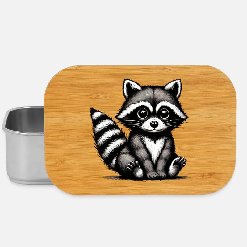Waschbär - Lunch Box - Silber