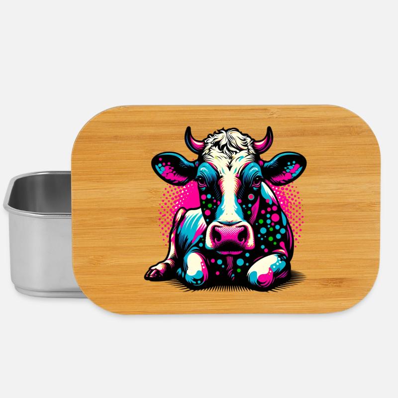 Kuh - Lunch Box - Silber