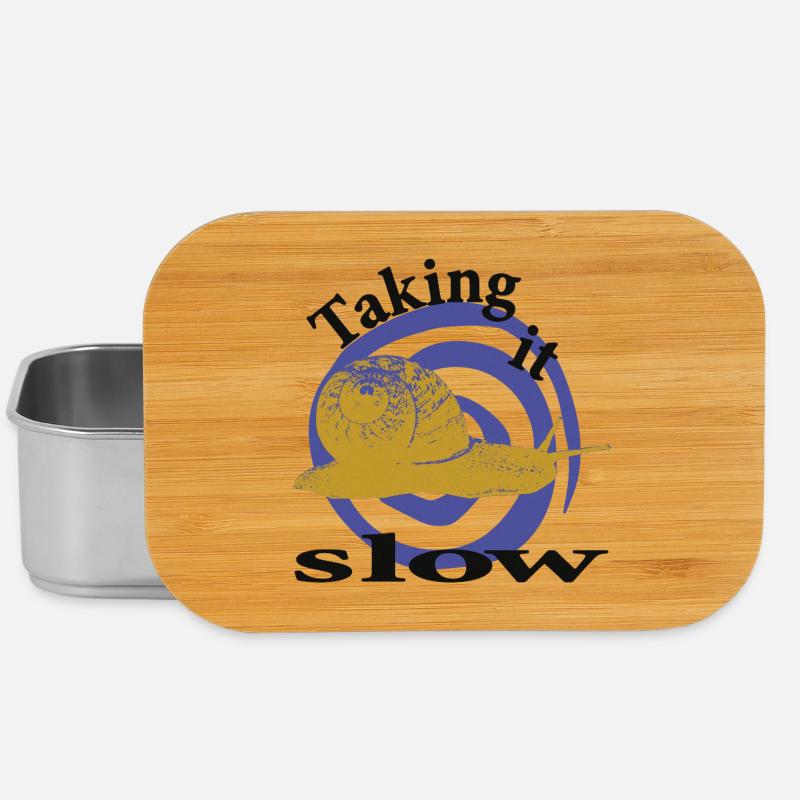 Entspannte Schnecke – Taking It Slow - Lunch Box - Silber