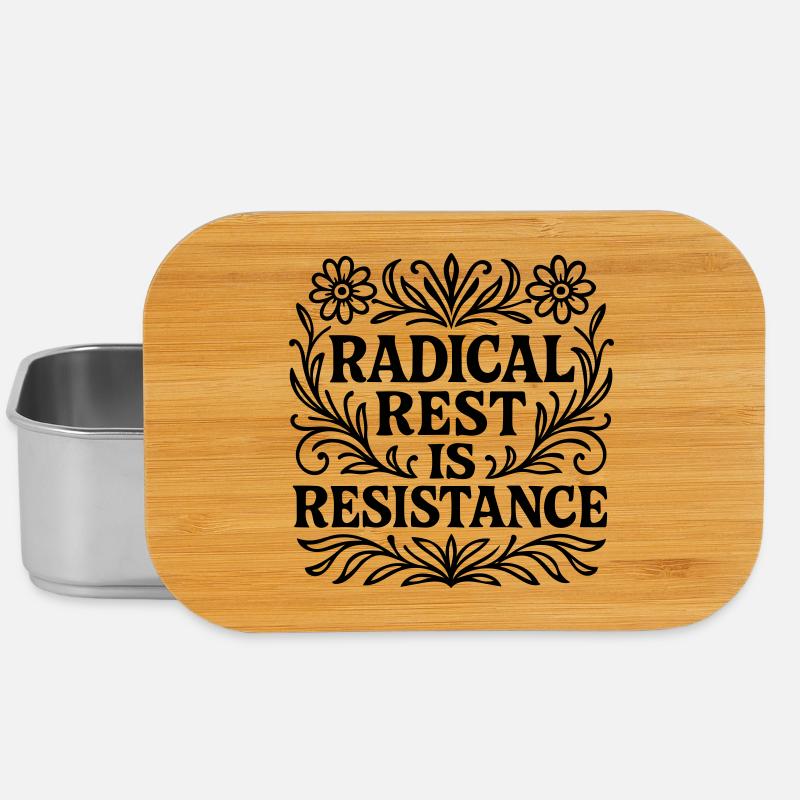 le repos radical est la résistance Spruch Urlaub - Boîte à goûter - argent