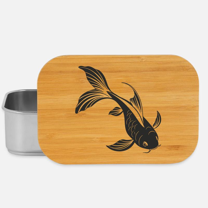 Conception élégante de silhouette de poisson - Boîte à goûter - argent