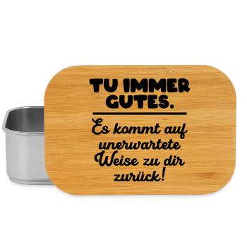 Tu immer gutes. - Lunch Box - Silber - Vorne