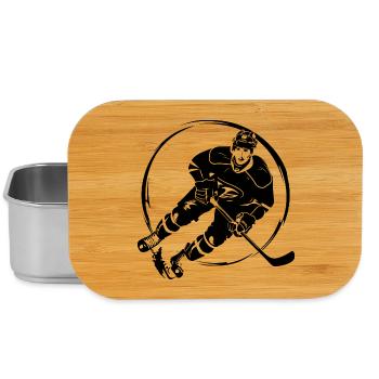 Hockey Spieler Silhouette - Lunch Box - Silber - Vorne
