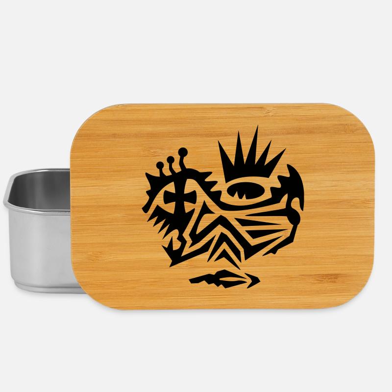 Tatouage tribal sur le visage avec croix - Boîte à goûter - argent