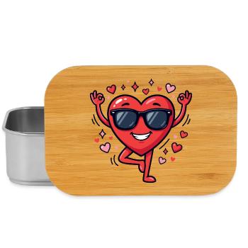 Yoga amusant pour la Saint-Valentin - Boîte à goûter - argent - Devant