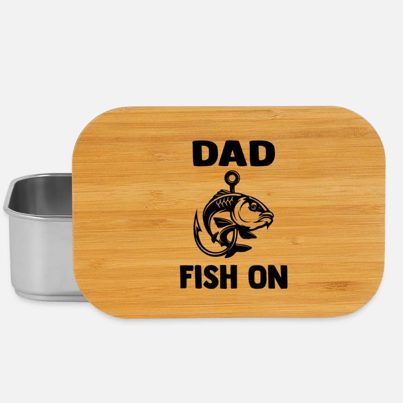 dad_fish_on - Lunch Box - silver