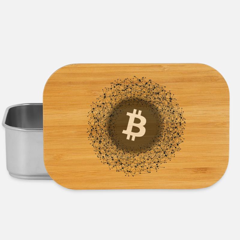 Bitcoin Netz Mandala - Lunch Box - Silber