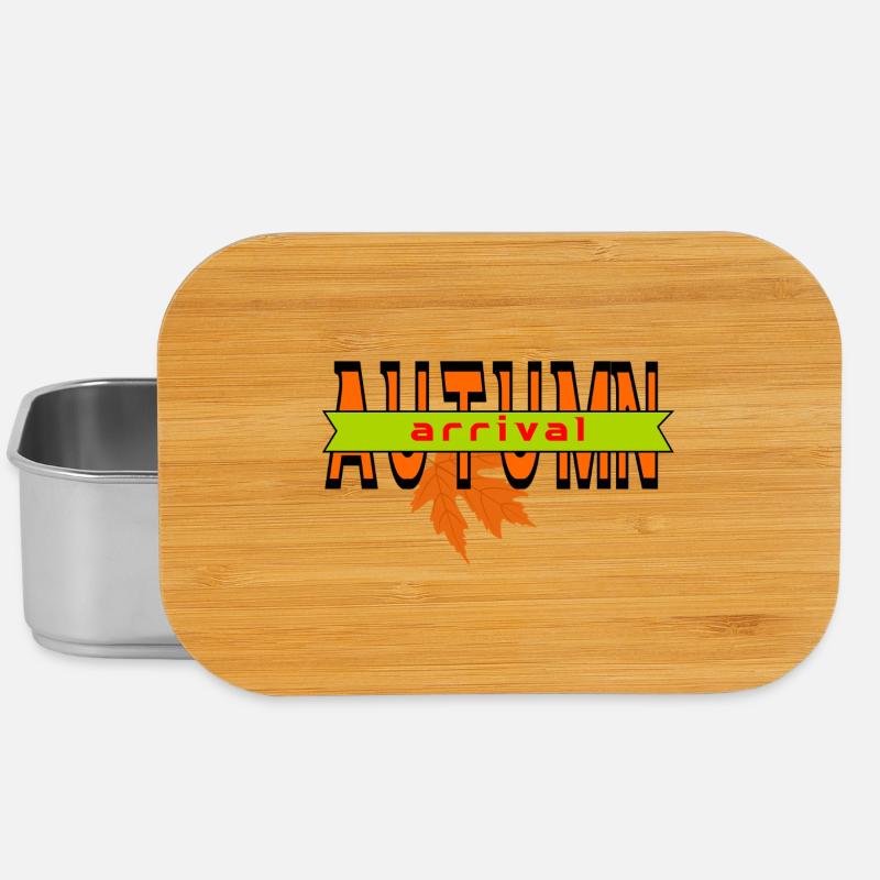 Autumn Leaf Arrival Graphic Design - Lunch Box - silver