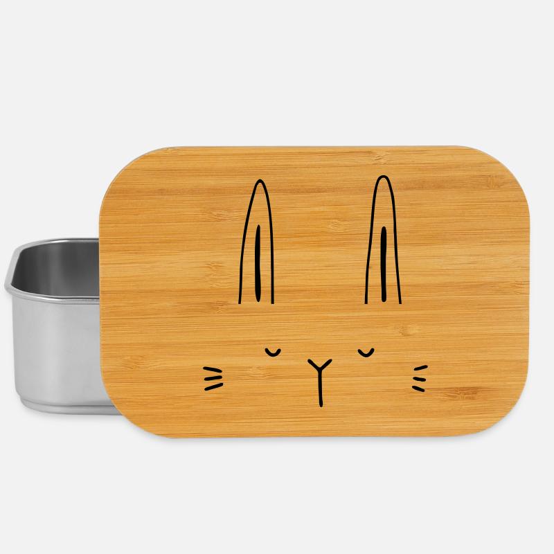 Hase Hasengesicht Gesicht Geschenkidee - Lunch Box - Silber