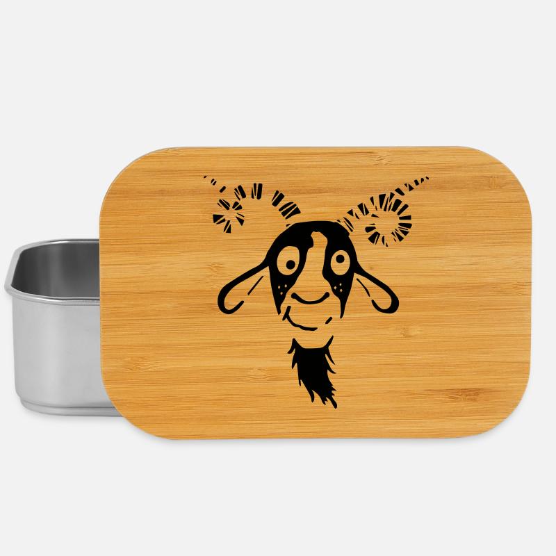 Witzige Ziege - Lunch Box - Silber