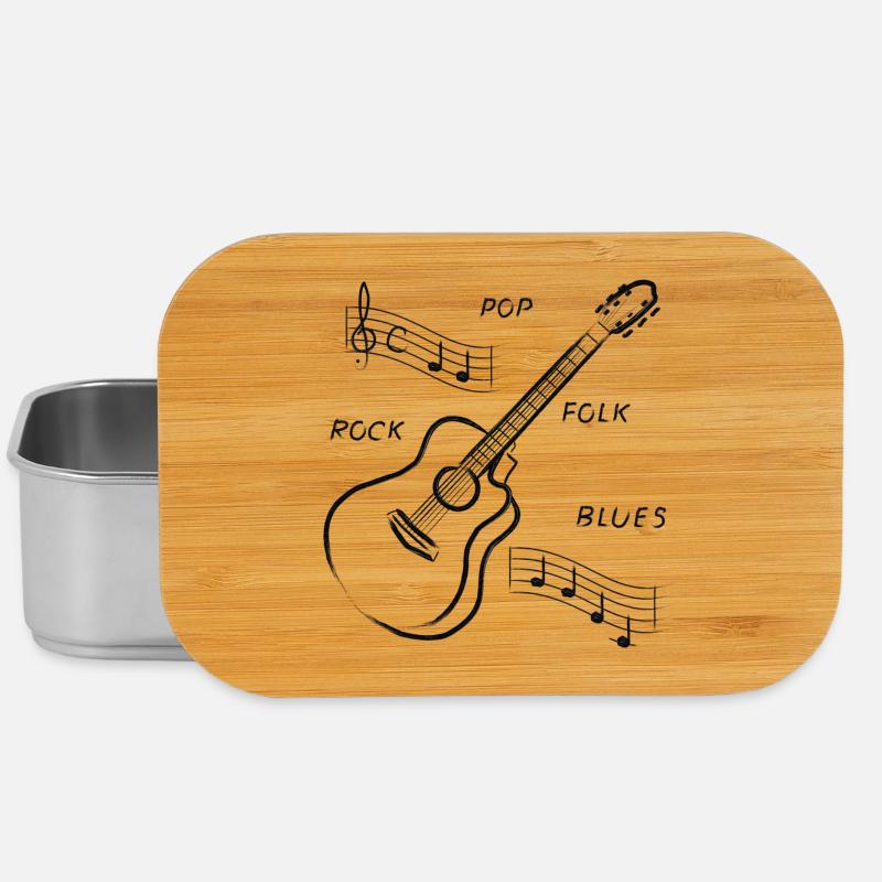 guitare - Boîte à goûter - argent