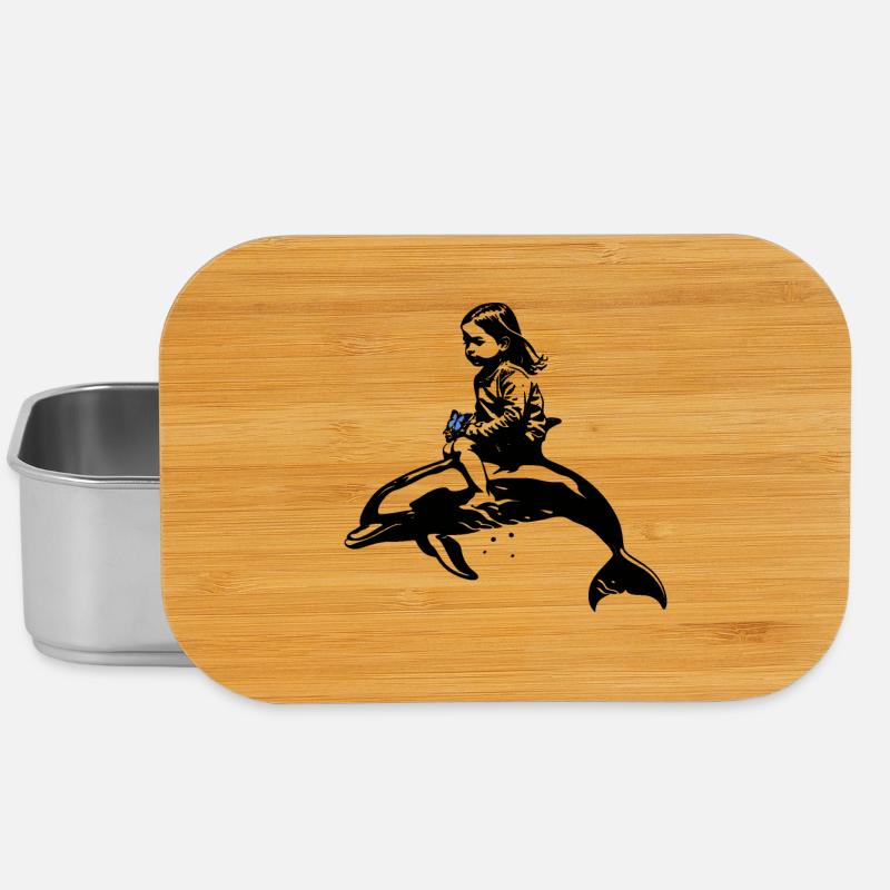 Der Delphin und das Mädchen - Lunch Box - Silber