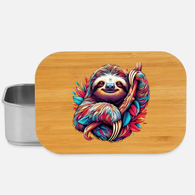 Faultier - Lunch Box - Silber