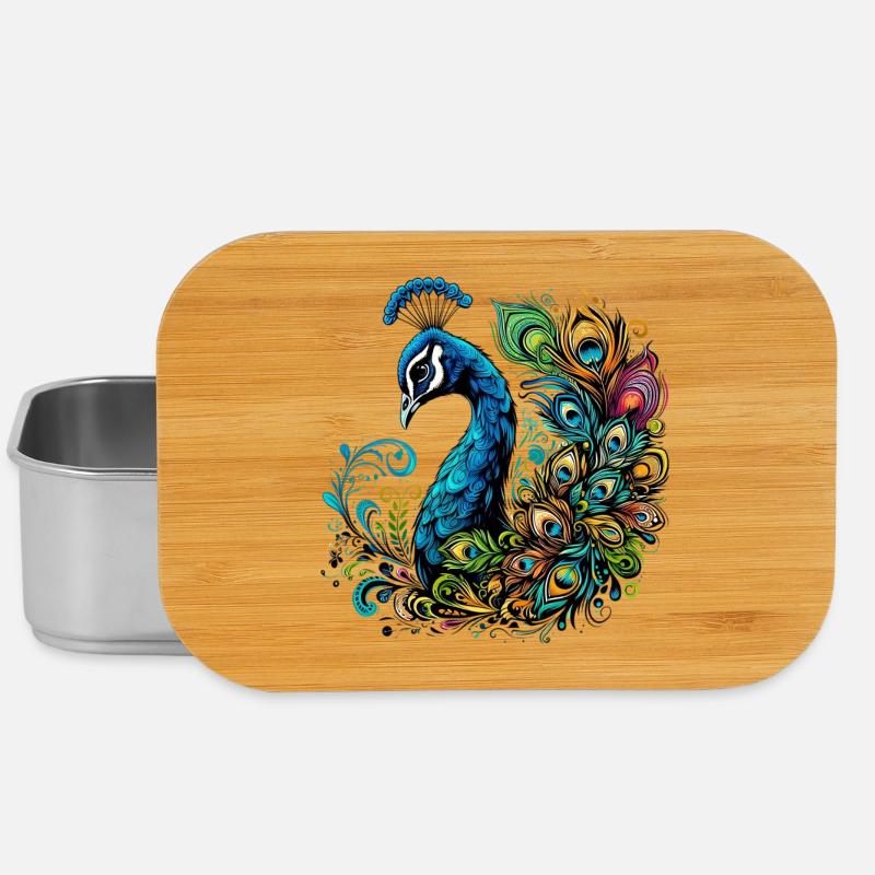 Pfau - Lunch Box - Silber