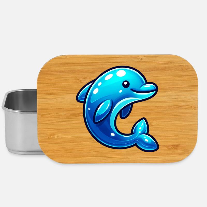 Delfin - Lunch Box - Silber