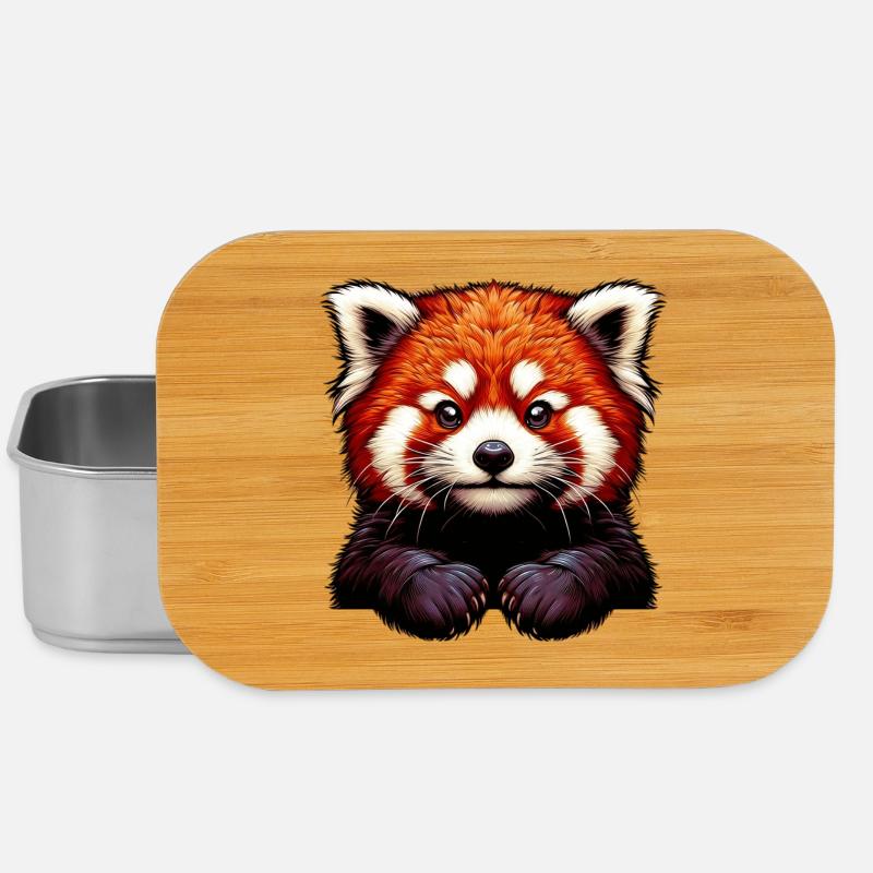 Kleiner Panda - Lunch Box - Silber