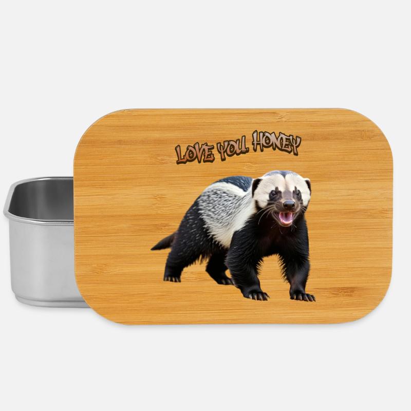 Honey Badger - Honigdachs - Lunch Box - Silber