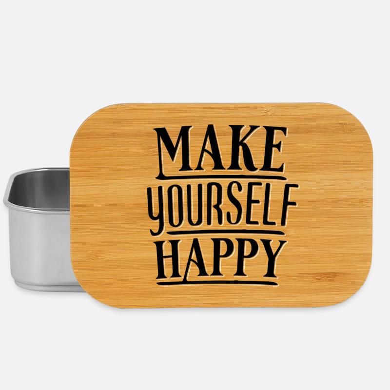 Make yourself happy Self-discovery & bliss - Lunch Box - silver