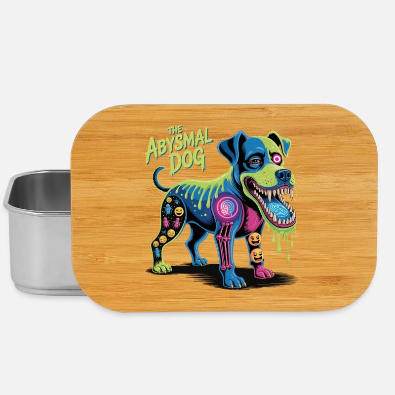 L’art néon du chien abyssal - Boîte à goûter - argent