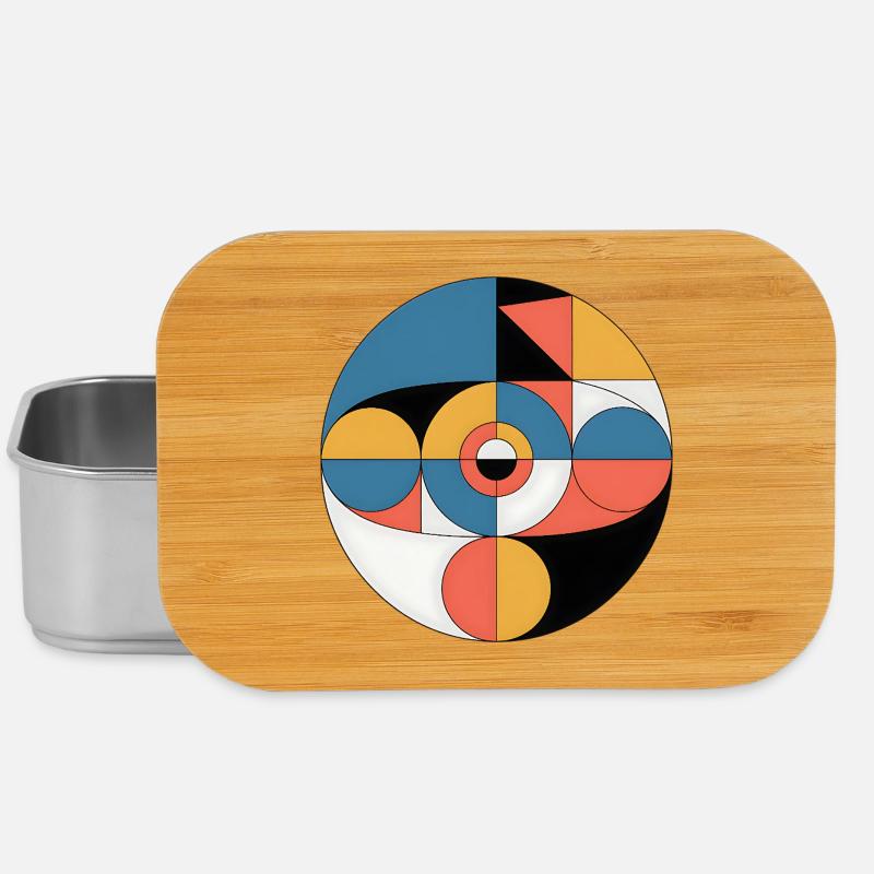 Abstrakt Geometrisch - Lunch Box - Silber