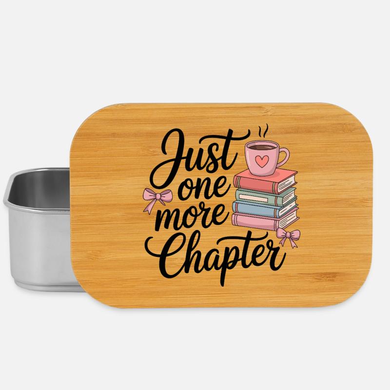 Just One More Chapter – Cozy Booklover Design - Lunch Box - Silber