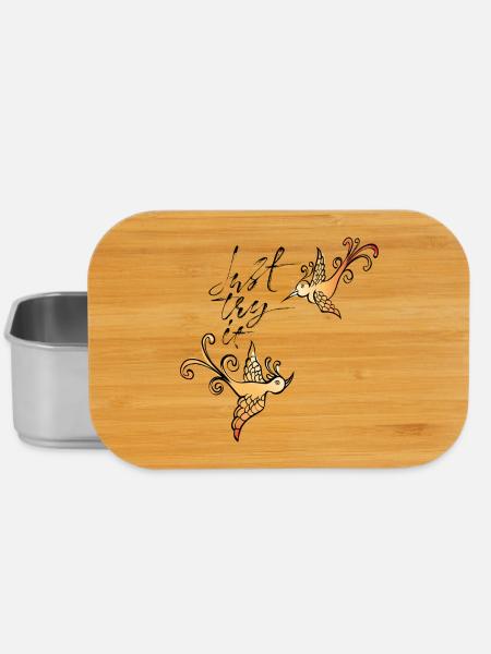 Goldene Vogelornamente - Lunch Box - Silber