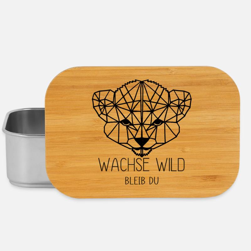 wachse wild. Bleib Du - Lunch Box - Silber
