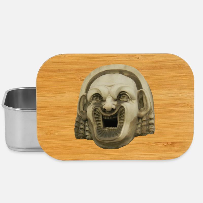 Laughing Stone Mask - Lunch Box - silver