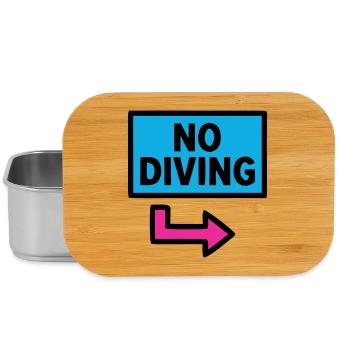 No Diving Schild Pool Retro - Lunch Box - Silber - Vorne