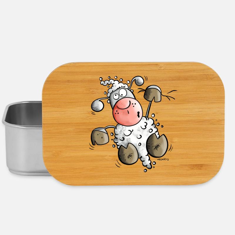 Weißes Schaf hängt ab - Lunch Box - Silber